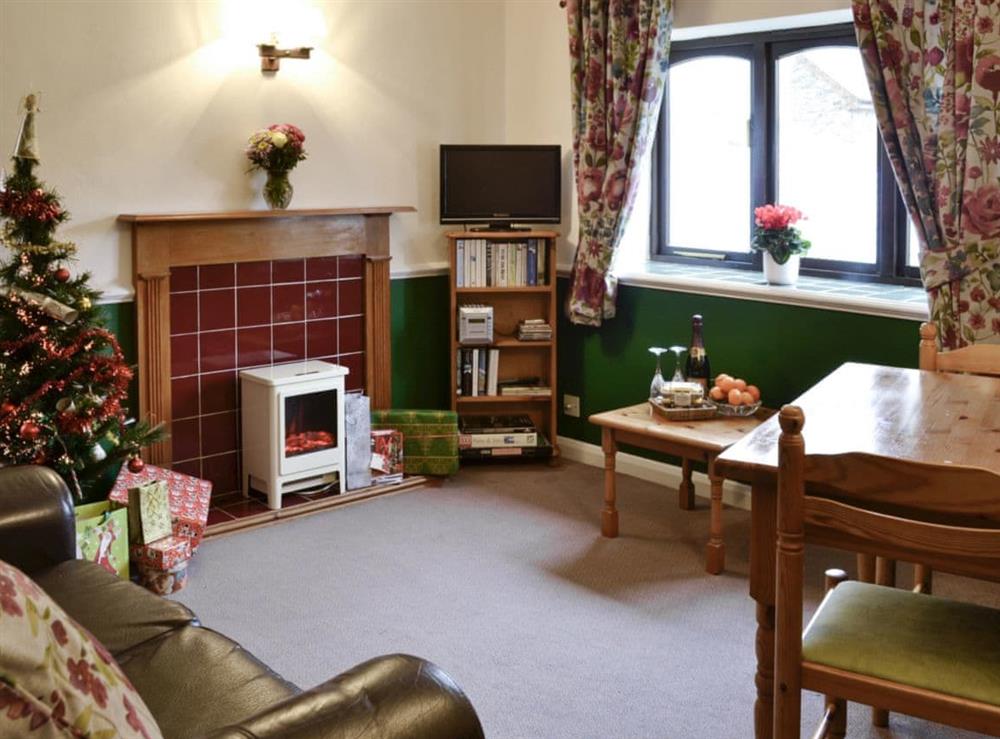 Seasonal theme within the living room over the festive period at Primrose Cottage, 