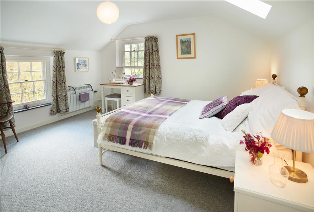 Bedroom one with dual aspect,  stunning views at Troedrhiwfawr, Aberystwyth