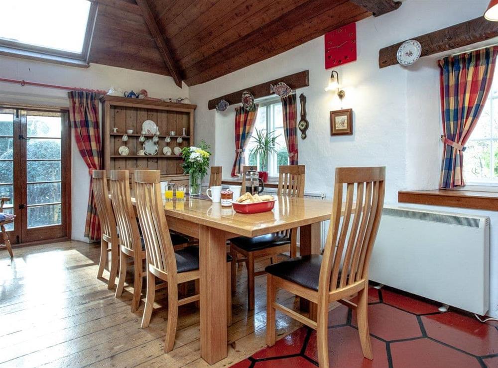 Dining Area at Tuckenhay Mill House in Bow Creek, Nr Totnes, South Devon., Great Britain