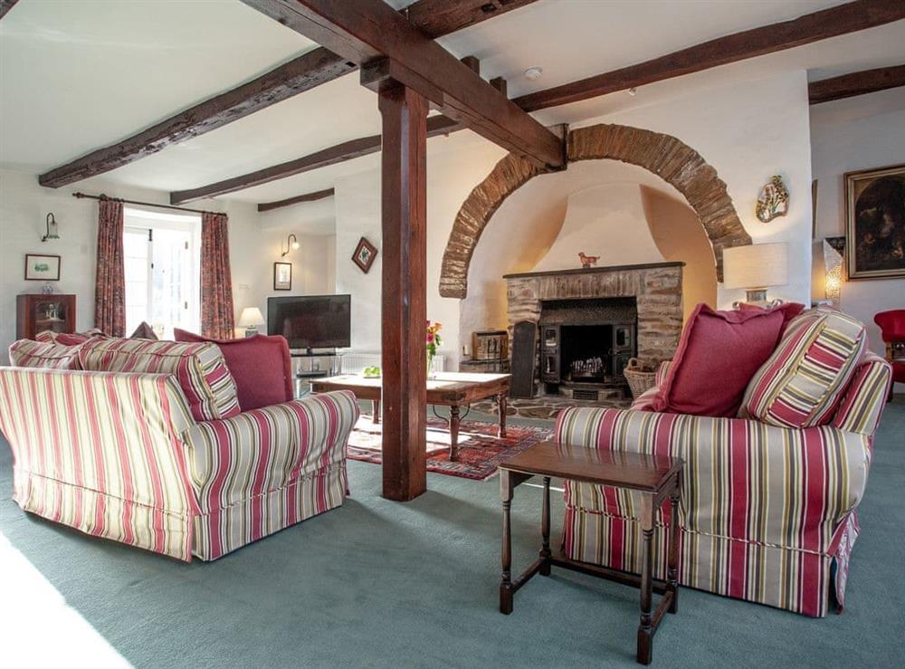Living area at Tuckenhay Mill House in Bow Creek, Nr Totnes, South Devon., Great Britain