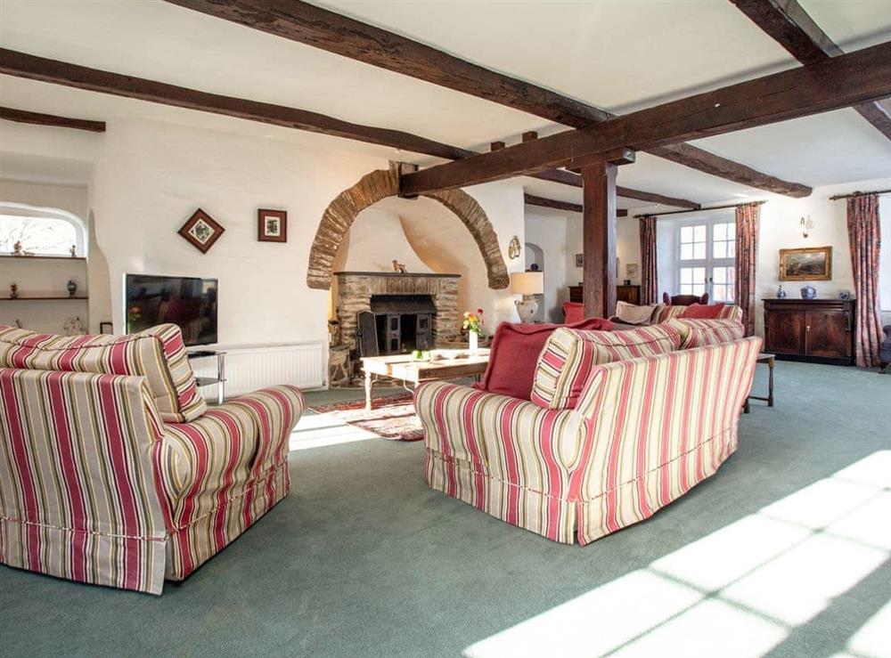 Living room at Tuckenhay Mill House in Bow Creek, Nr Totnes, South Devon., Great Britain
