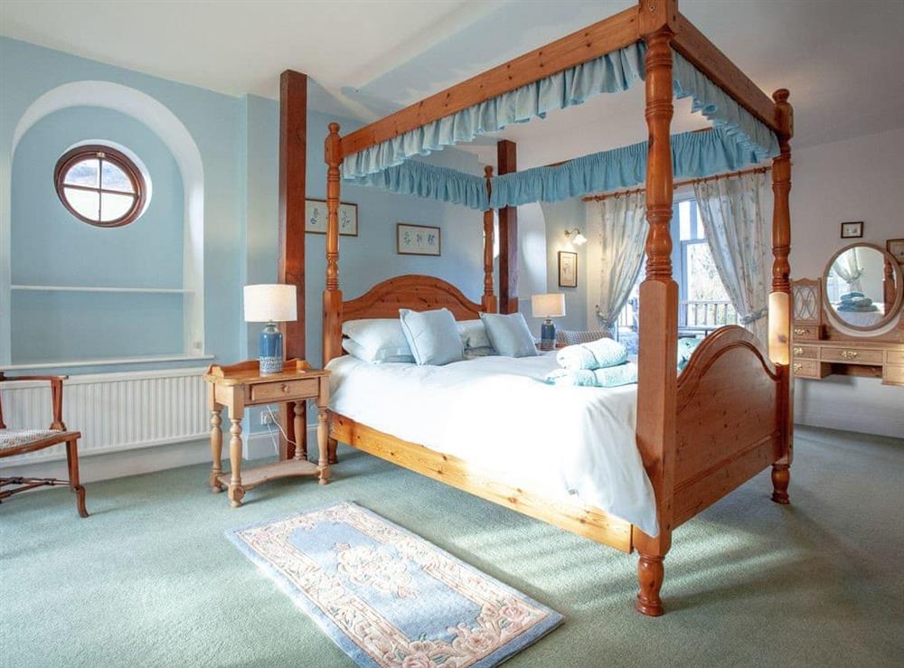 Master bedroom at Tuckenhay Mill House in Bow Creek, Nr Totnes, South Devon., Great Britain