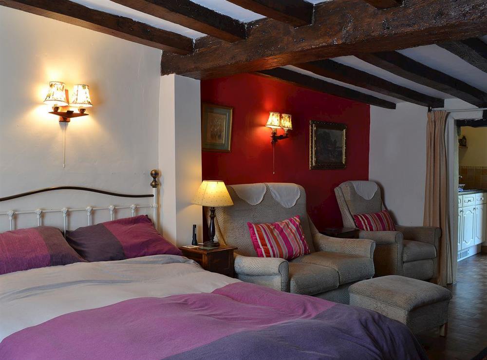 Cosy and romantic living area at Tudor Cottage Studio in Romsey, Hampshire