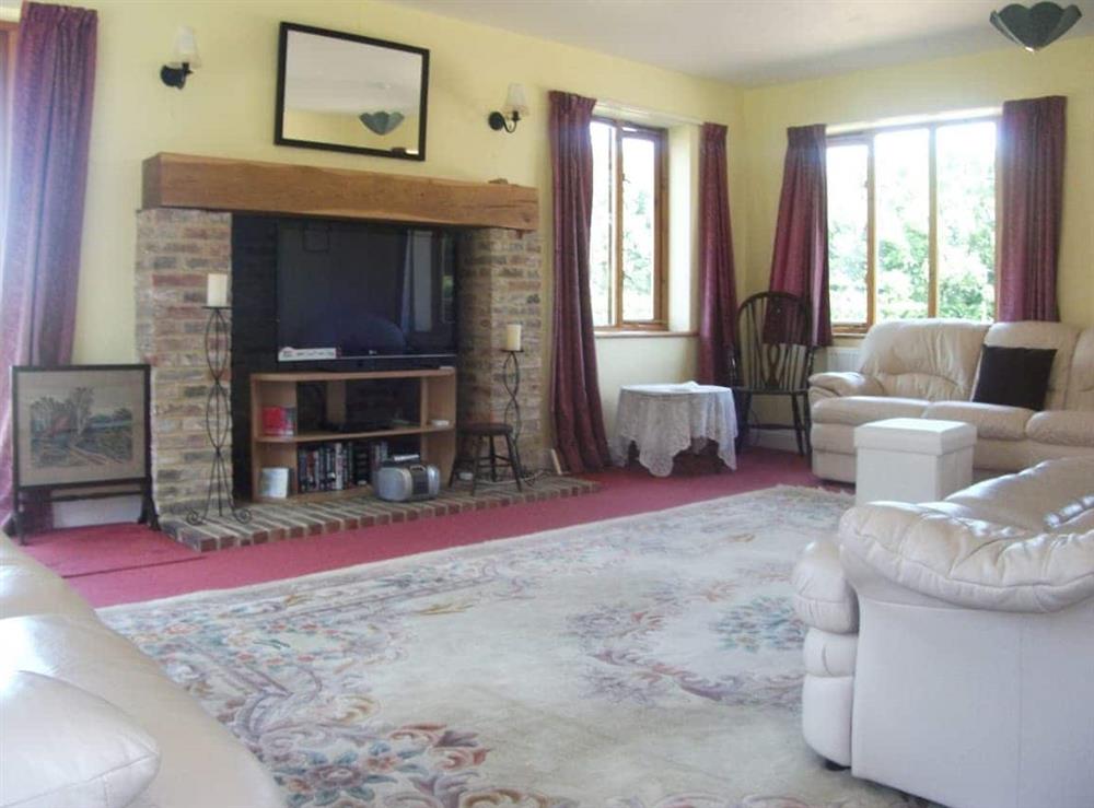 Living room at Tudor Farmhouse in High Halden, near Ashford, Kent