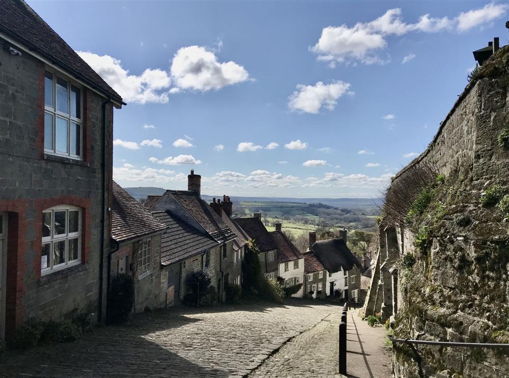 Iconic Gold Hill in Shaftesbury is just a pleasant fifteen minute drive away