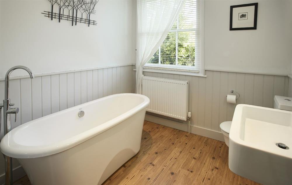 Family bathroom with freestanding bath at Tufton Croft, Wittersham