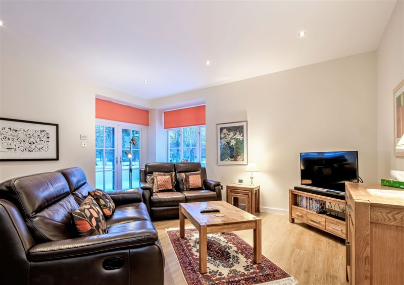 Relax in the living area at Tullich Apartment, Ballater