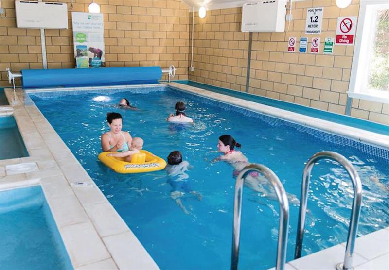 Indoor heated pool at Turnberry Holiday Park in Ayrshire, South-West Scotland