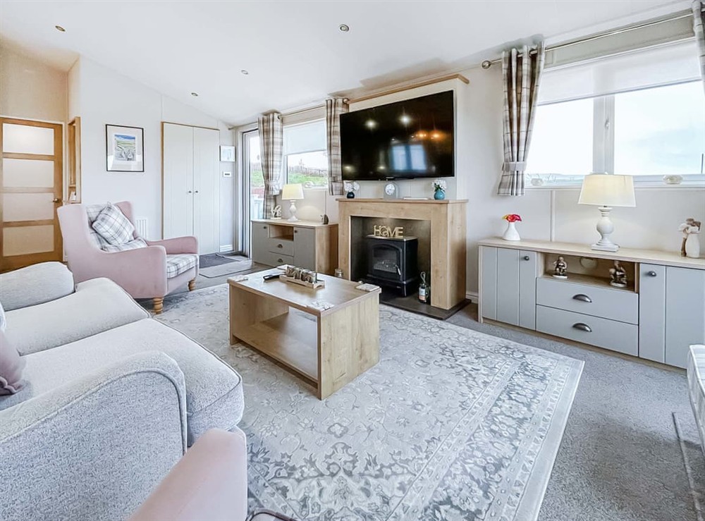 Open plan living space at Turnberry Lodge in Girvan, Ayrshire