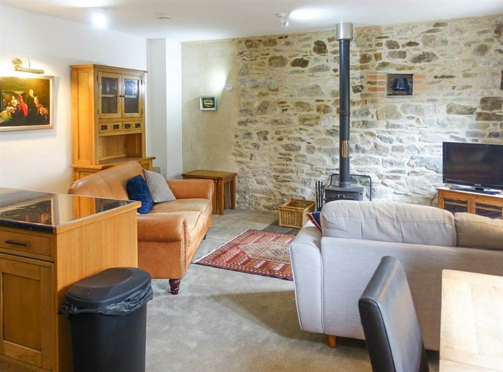 Open plan living space at Turneys Cottage in Bodmin, Cornwall