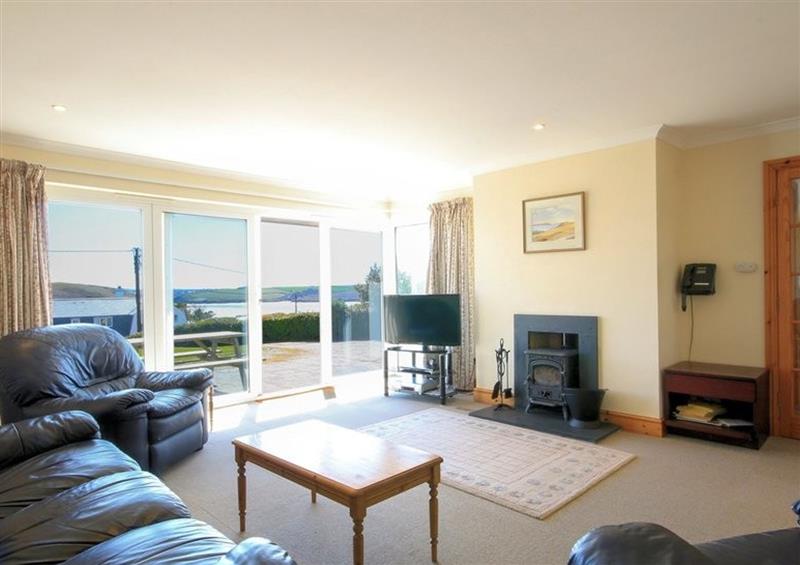 This is the living room at Turnstones, Daymer Bay