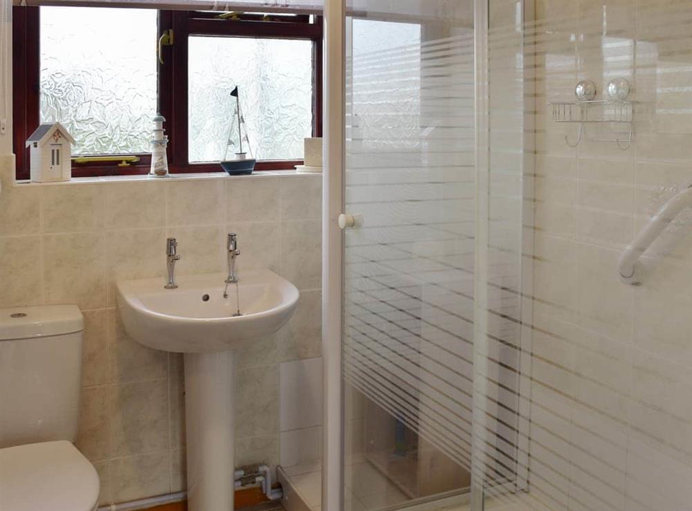 Shower room at Turnstones in Walcott, Norfolk