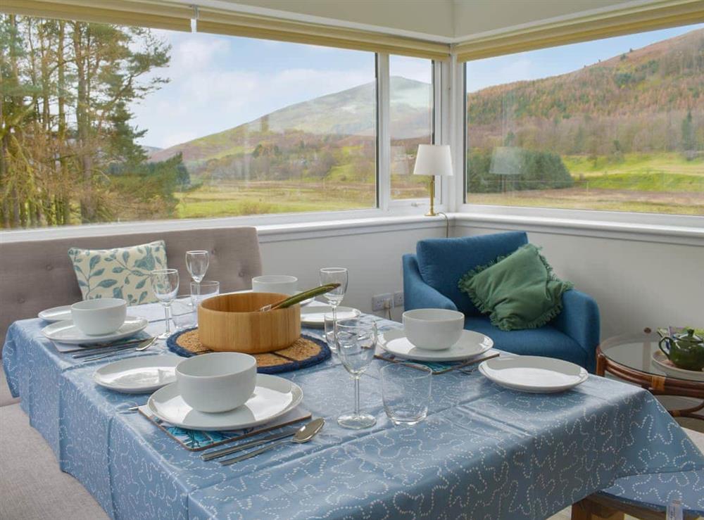 Dining Area at Tweedford Cottage in Drumelzier, near Peebles, Lanarkshire