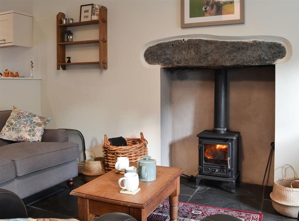 Cosy living room with multi-fuel burner (photo 2) at Twelve And A Half in Low Wood, near Ulverston, Cumbria