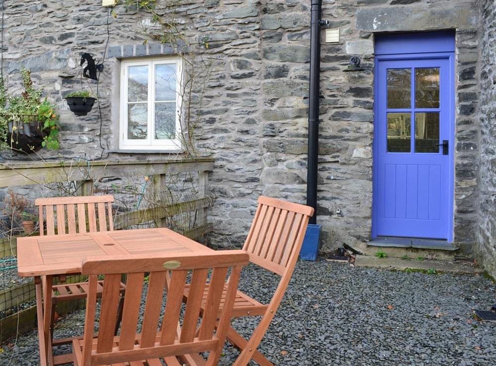 Sitting out area at Twelve And A Half in Low Wood, near Ulverston, Cumbria
