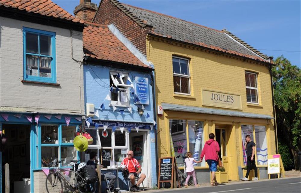 A few of the village shops at Twelve Burnham Lodge, Burnham Market near Kings Lynn