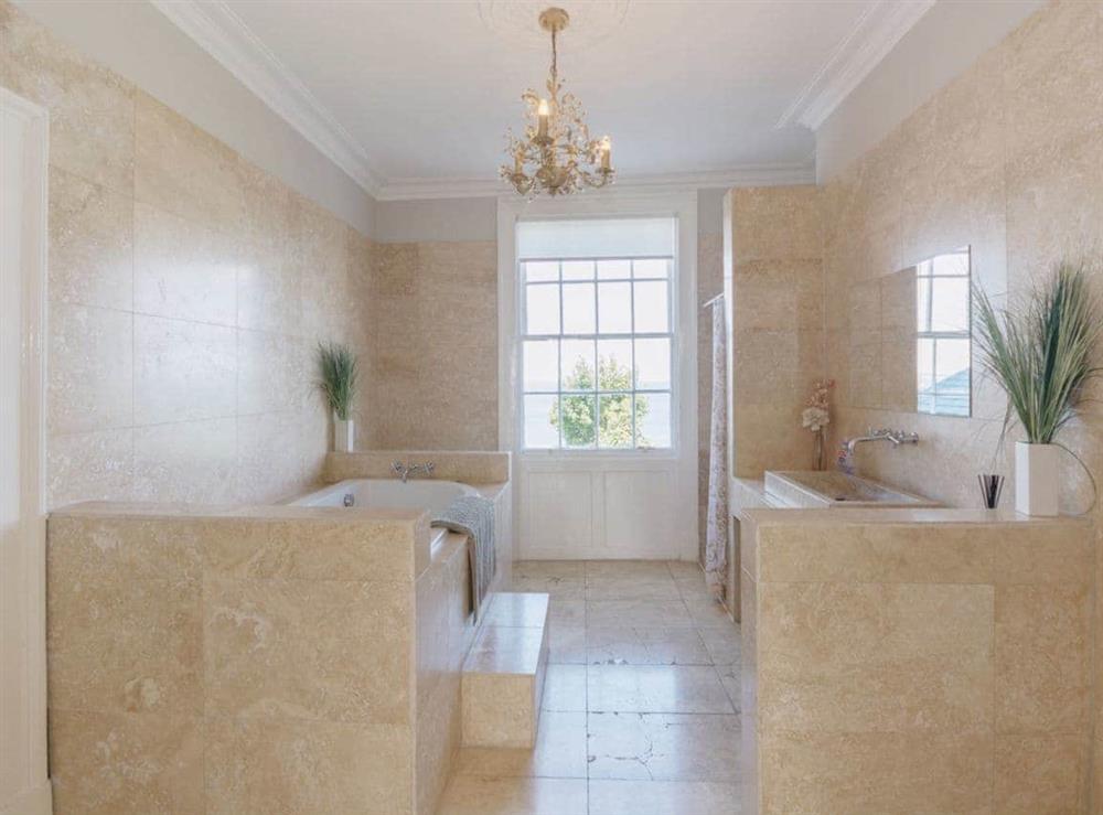 Bathroom at Twin Bays House in Scarborough, North Yorkshire., Great Britain