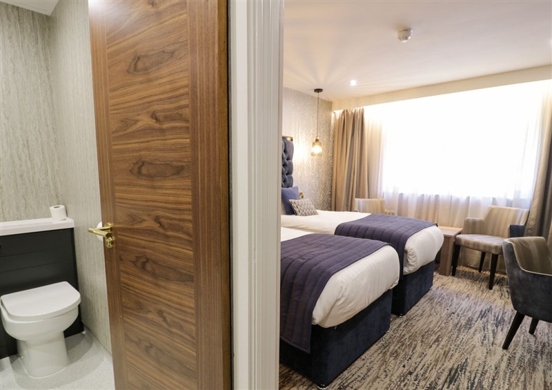 One of the bedrooms at Twin Hotel Room, Dyserth