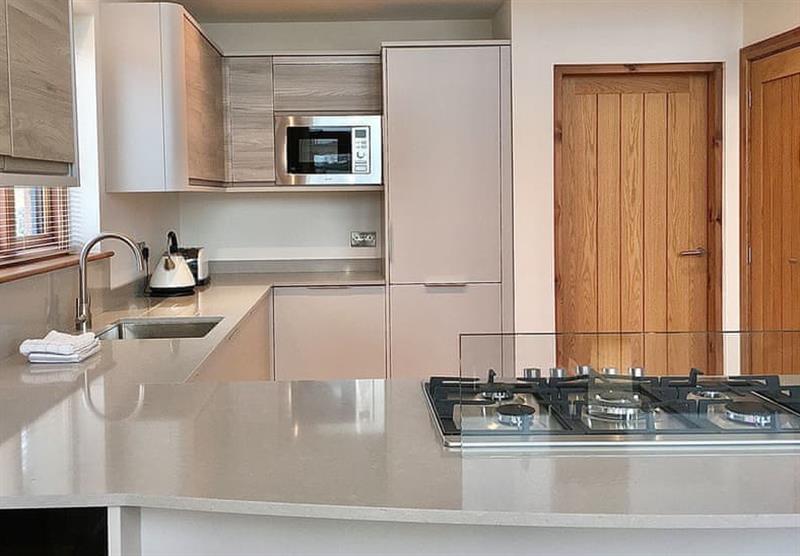 Kitchen in the Tranquility Lodge at Twin Lakes Country Club in Tewitfields, Carnforth