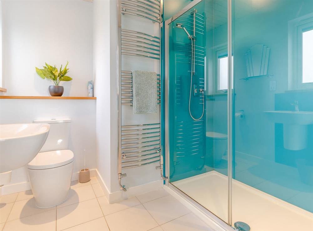 Shower room at Twin Oaks in Fritton, near Great Yarmouth, Norfolk