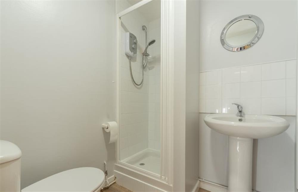 Ground floor:  Shower room at Twitchers Cottage, Titchwell near Kings Lynn
