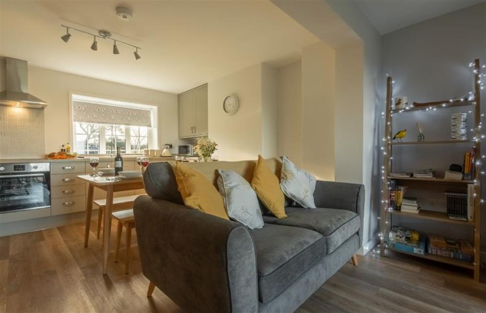 Ground floor: The open-plan living area is relaxing and social at Twitchers Cottage, Titchwell near Kings Lynn