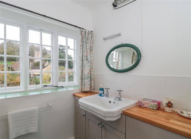 The bathroom at Two Towers Cottage, Montacute