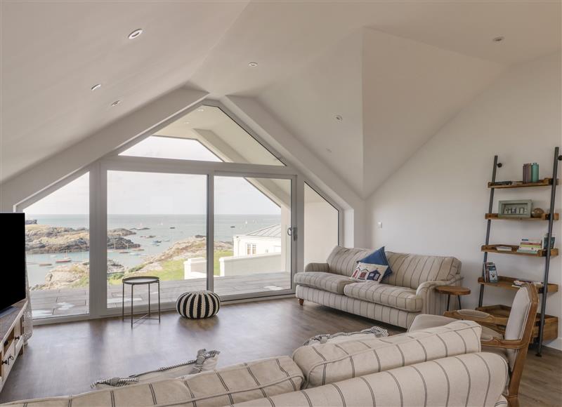 This is the living room at Twyn Haf, Trearddur Bay