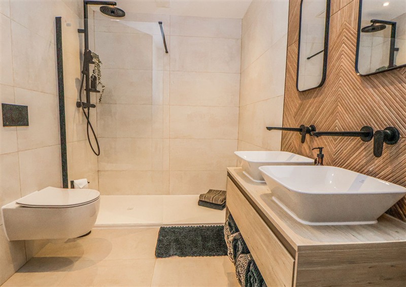 The bathroom at Ty Blodau, near Prestatyn