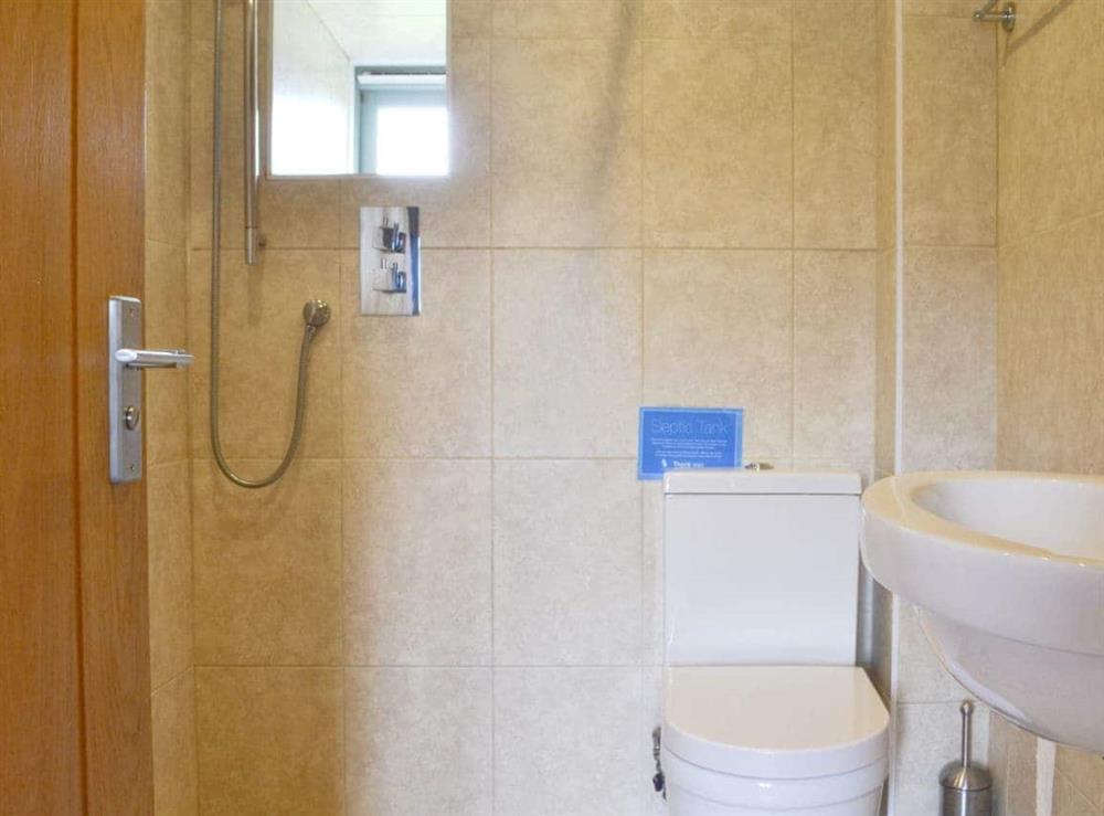 Shower room at Ty Cam in Nr. Aberdaron, Gwynedd., Great Britain