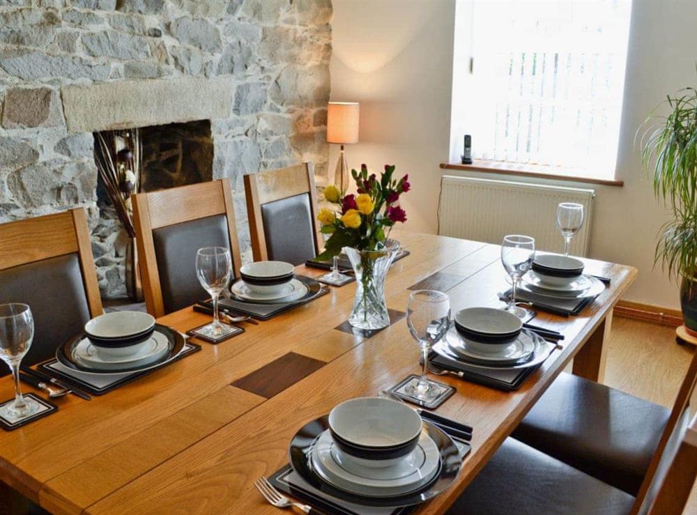 Dining room at Ty Capel Gosen in Trefor, near Caernarfon, Gwynedd