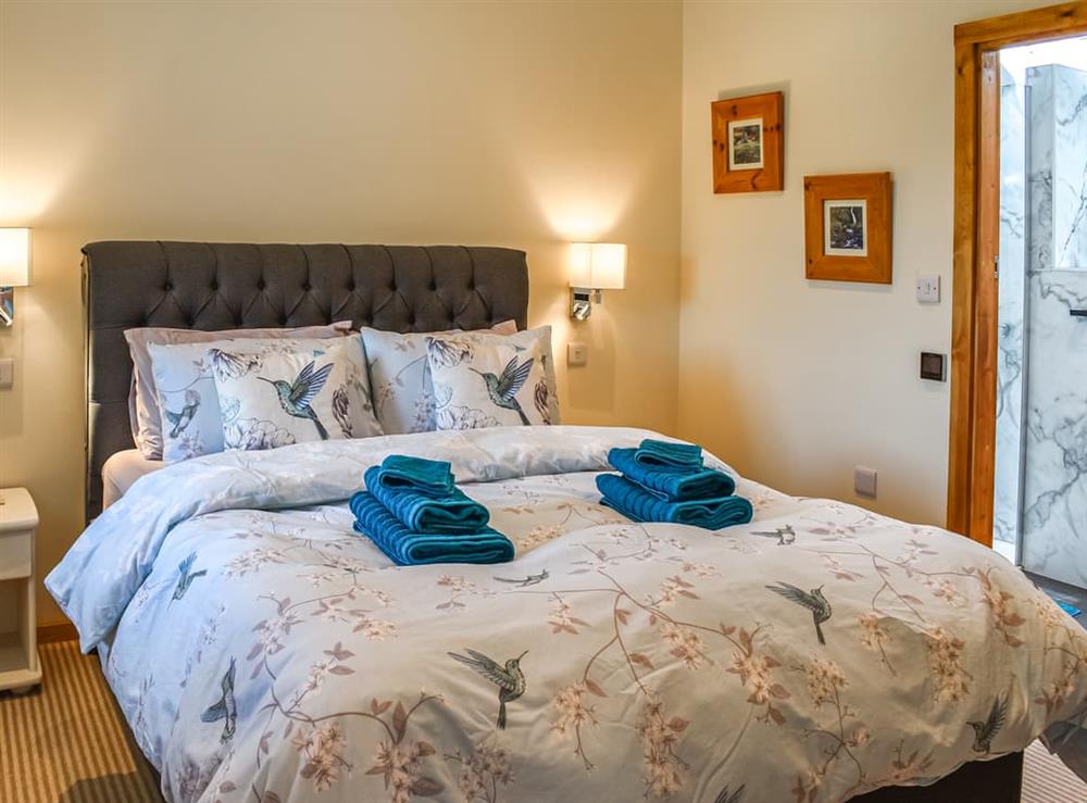 Double bedroom at Ty Carreg Bach in Capel Garmon, near Llanrwst, Gwynedd