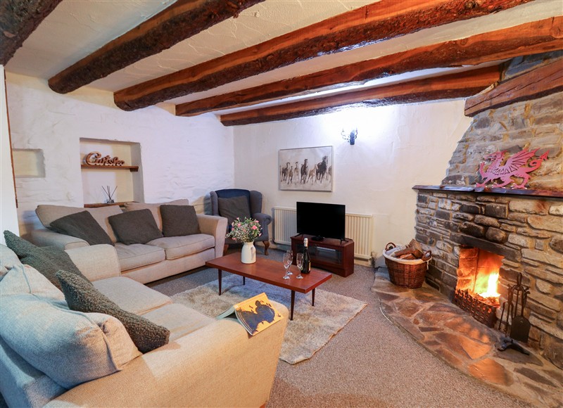 The living room at Ty Ceffylau, Llanllwni near Llanybydder