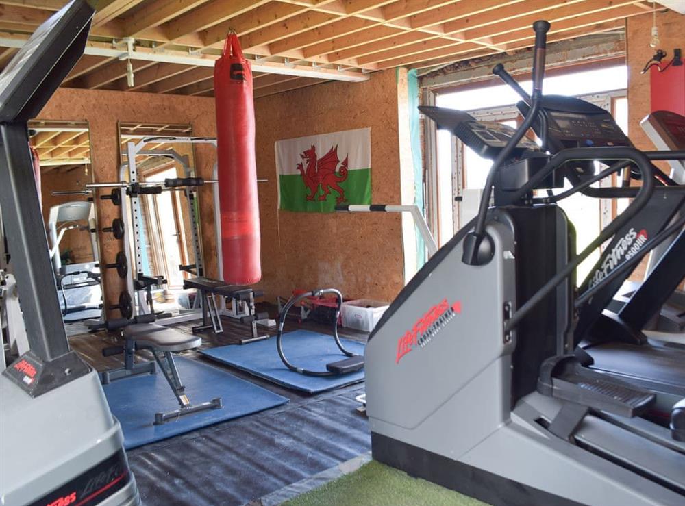 Gym at Ty Celyn Farmhouse in Ponthenri, near Llanelli, Dyfed