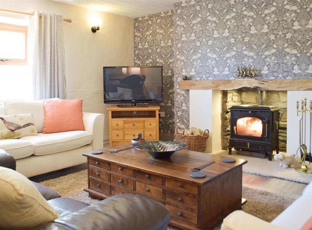 Living room at Ty Celyn Farmhouse in Ponthenri, near Llanelli, Dyfed
