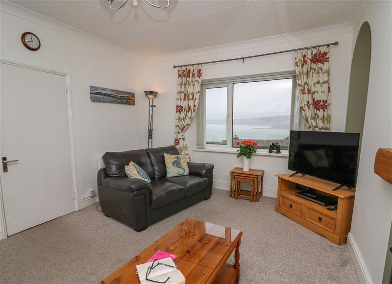 This is the living room at Ty-Clyd, New Quay