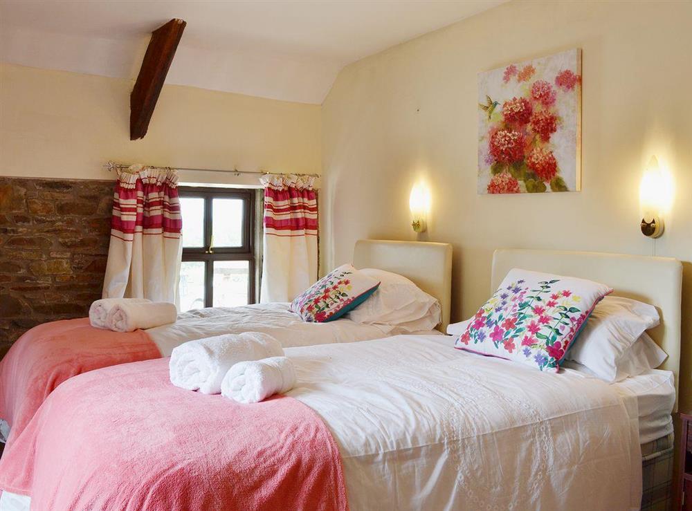 Bright and airy twin bedded room at Ty Coch Cottage in Near Aberaeron, Dyfed