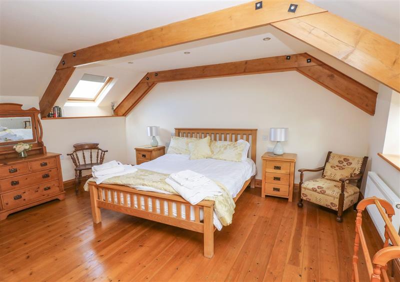 A bedroom in Ty Crydd at Ty Crydd, Llansaint near Kidwelly