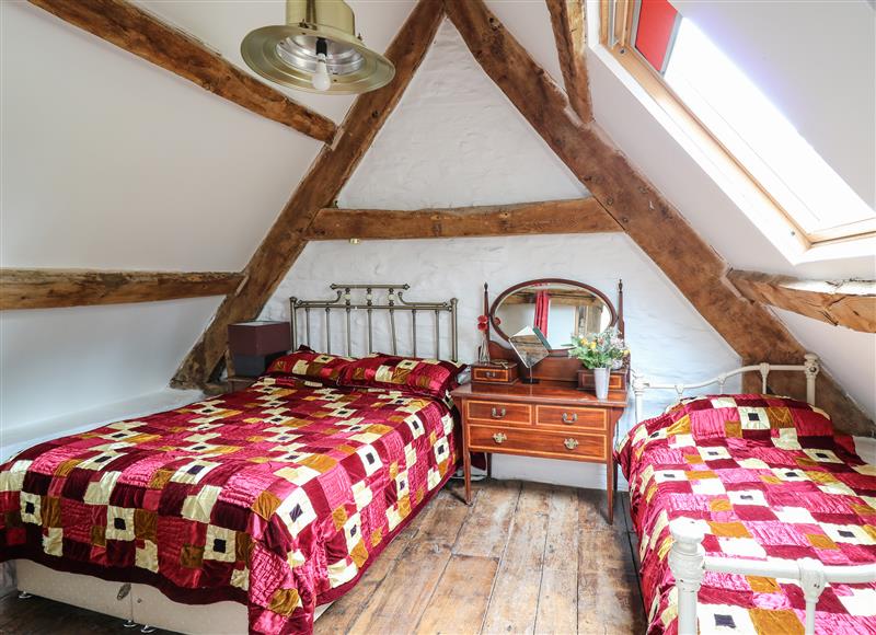 This is the bedroom at Ty  Fferm Hen, Talybont-on-Usk