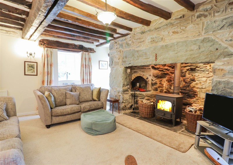 The living area at Ty Glan Yr Afon, Bontddu near Dolgellau