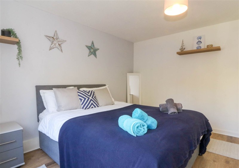 One of the bedrooms at Ty Golau, Llanbedrog