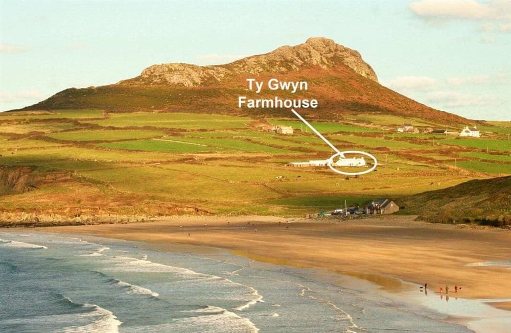 The setting around Ty Gwyn Farmhouse at Ty Gwyn Farmhouse in Whitesands, Pembrokeshire, Dyfed