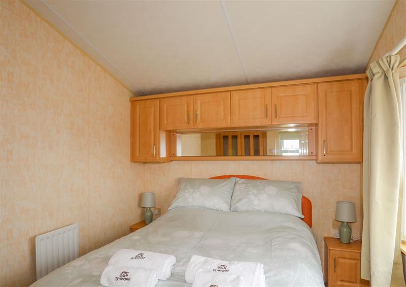 This is a bedroom at Ty Newydd Caravan, Llannor near Pwllheli