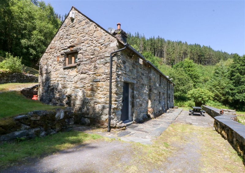 Outside at Ty Newydd, Llanrhychwyn near Llanrwst