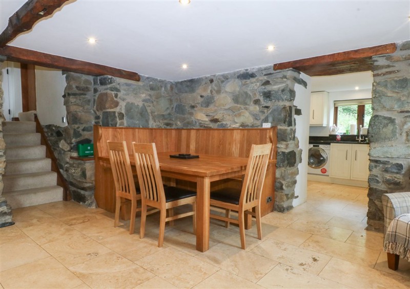 The dining area at Ty Newydd, Llanrhychwyn near Llanrwst