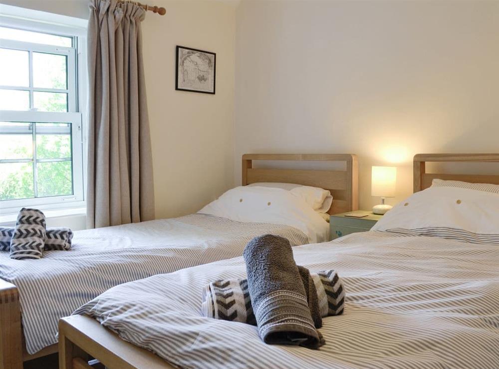 Comfortable twin bedroom at Ty Newydd y Graig in Tremeirchion, near St. Asaph, Denbighshire