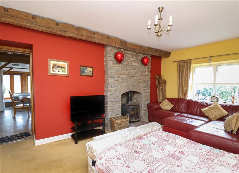 This is the living room at Ty Nofio, Talybont-On-Usk