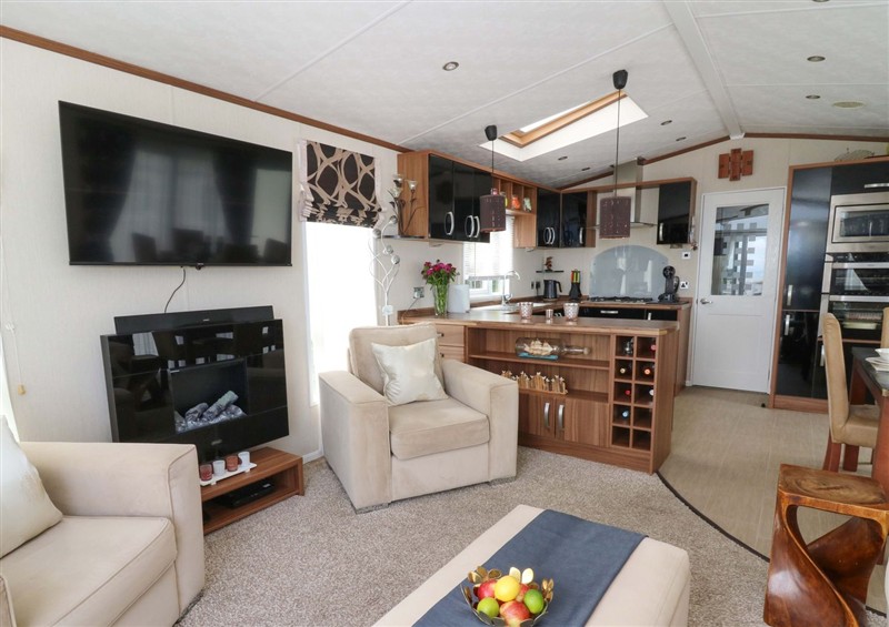 The living area at Ty Seren, New Quay