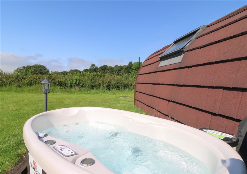 There is a hot tub at Ty Twt Teifi, Llanddewi-Brefi