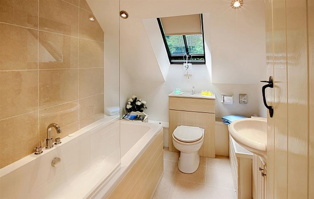 Bathroom with shower over at Tyddyn Derwen, Bodnant Estate